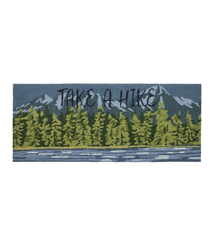 Indoor/Outdoor Vacationland Runner, Lakeside Mountain Scene | L.L.Bean outlet