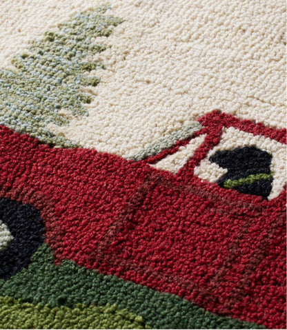 Wool Hooked Novelty Runner, Dog Caravan | L.L.Bean on sale
