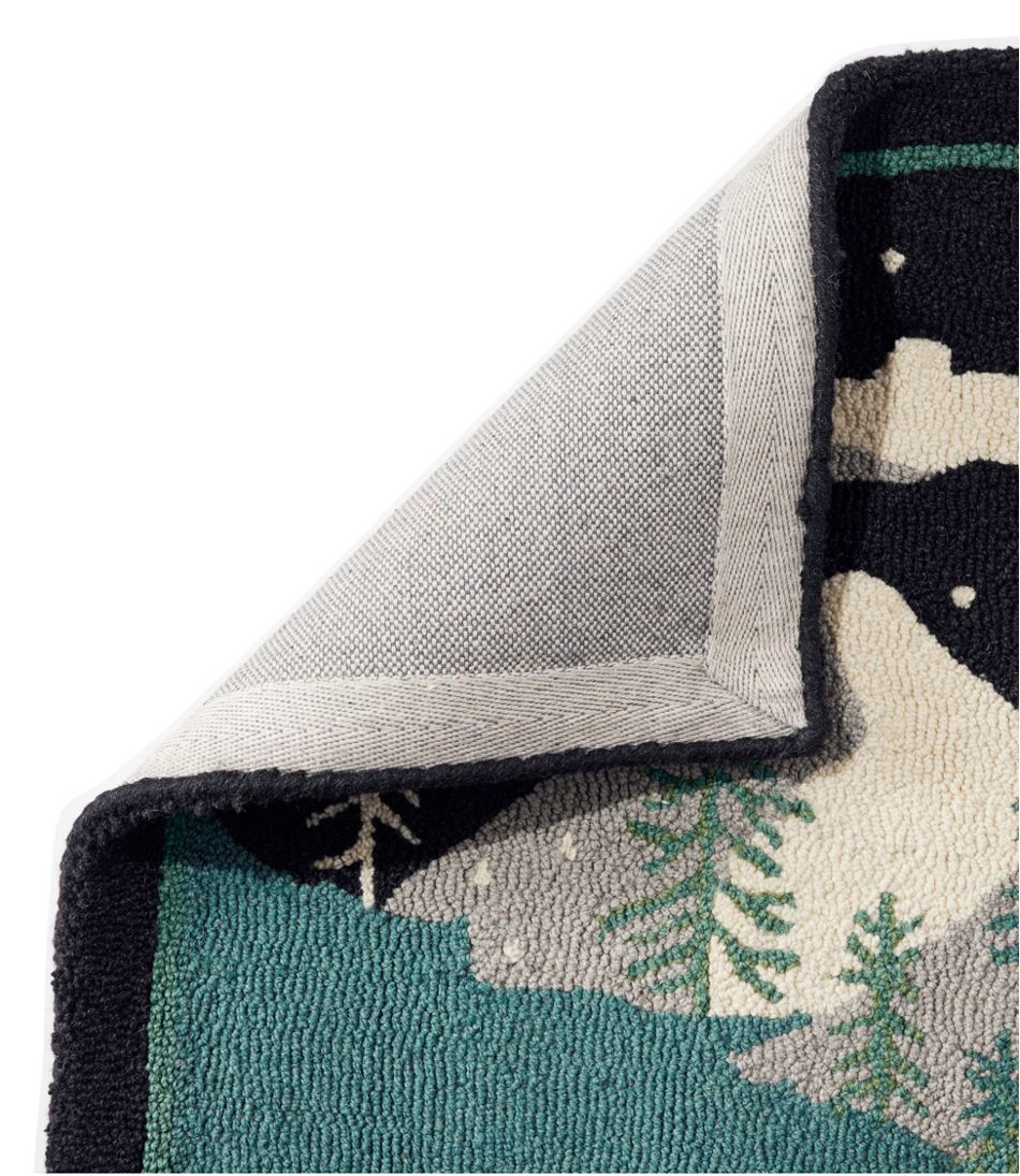Wool Hooked Runner, Winter Woods | L.L.Bean online