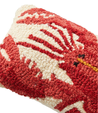 Wool Hooked Throw Pillow, Lobster, 8" x 12" | L.L.Bean US