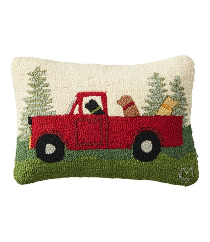 Wool Hooked Throw Pillow, Dog Trio, 14" x 20" | L.L.Bean US