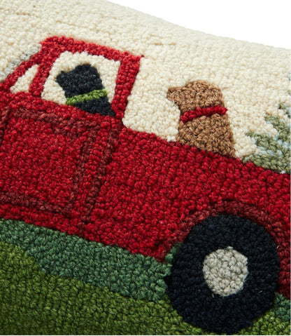 Wool Hooked Throw Pillow, Dog Trio, 14" x 20" | L.L.Bean US