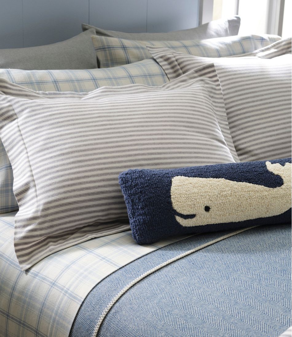 Wool Hooked Throw Pillow, Whale, 8" x 24" | L.L.Bean discount