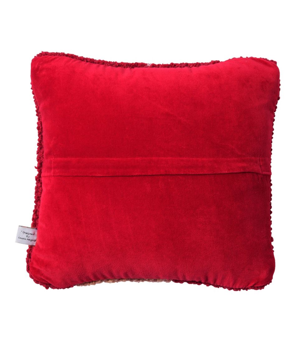Wool Hooked Throw Pillow, Snowflake Yellow Lab, 14" x 14" | L.L.Bean US