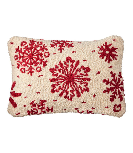 Wool Hooked Throw Pillow, Snowflake, 14" x 20" | L.L.Bean discount