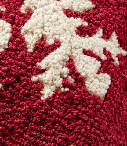 Wool Hooked Throw Pillow, Snowflake, 14" x 14" | L.L.Bean online
