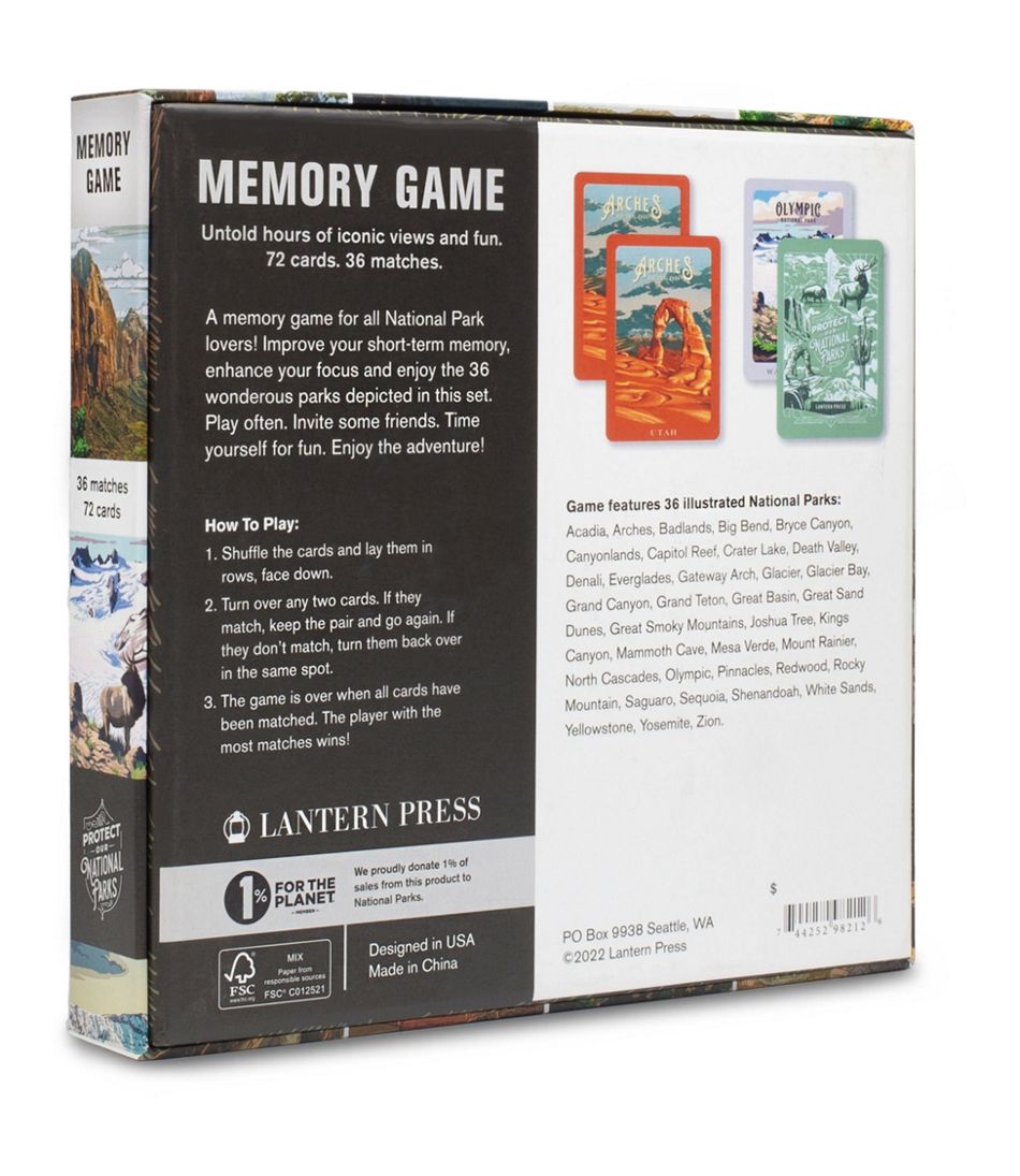 National Parks Memory Game | L.L.Bean discount
