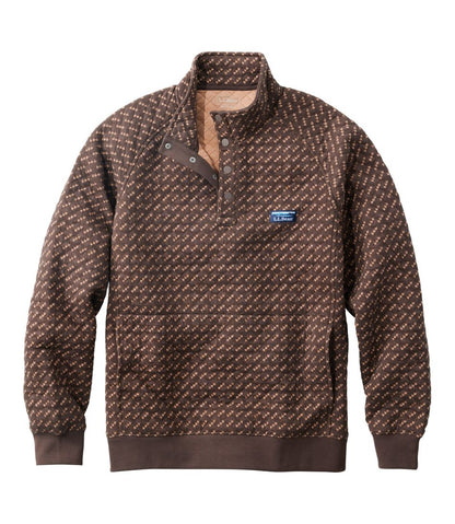 Men's Bean's Quilted Sweatshirt, Mockneck, Print | L.L.Bean on sale