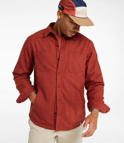 Men's Katahdin Performance Flannel Shirt-Jacket, Hi-Pile Fleece-Lined Solid | L.L.Bean online