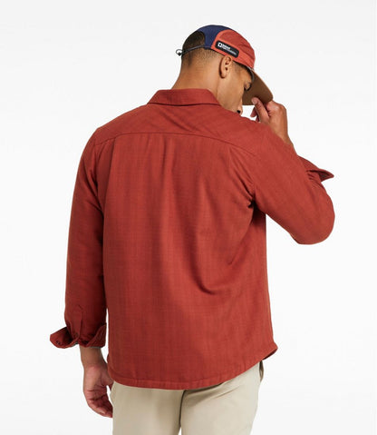 Men's Katahdin Performance Flannel Shirt-Jacket, Hi-Pile Fleece-Lined Solid | L.L.Bean online
