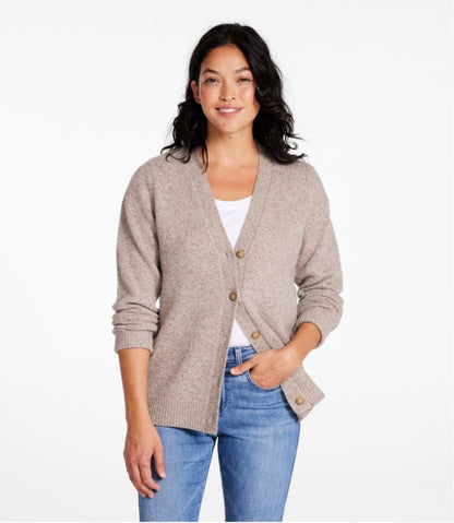 Women's Bean's Classic Ragg Wool Sweater, Button-Front Cardigan | L.L.Bean US