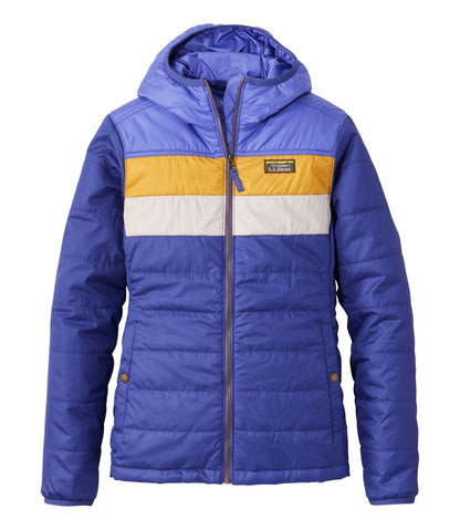 Women's Mountain Classic Puffer Hooded Jacket, Colorblock | L.L.Bean online