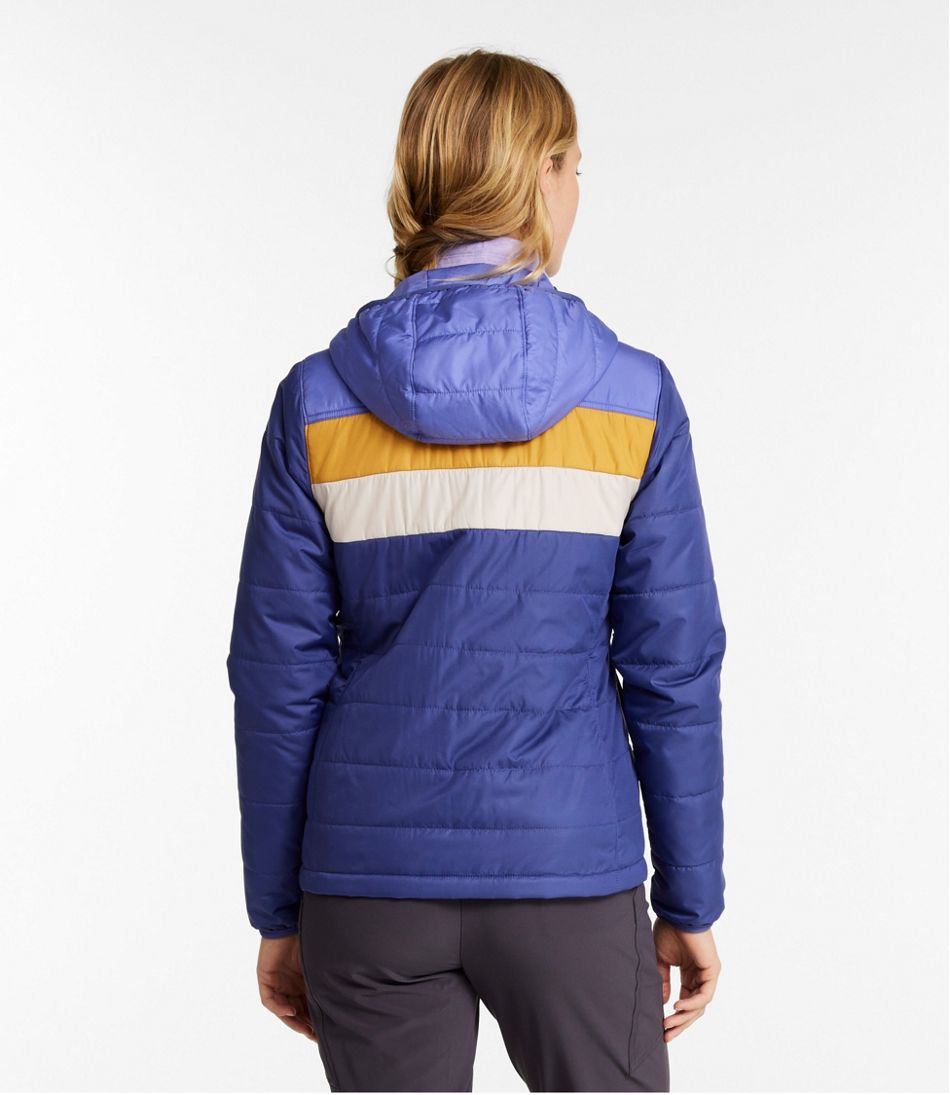 Women's Mountain Classic Puffer Hooded Jacket, Colorblock | L.L.Bean online