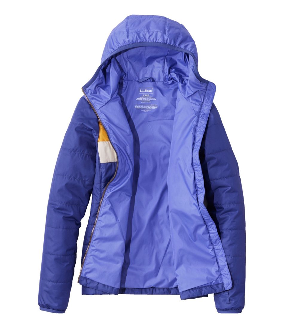 Women's Mountain Classic Puffer Hooded Jacket, Colorblock | L.L.Bean online