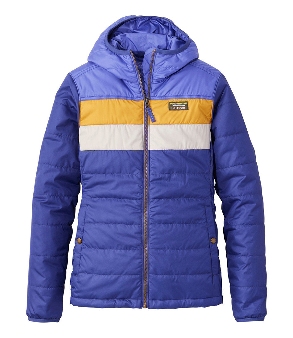 Women's Mountain Classic Puffer Hooded Jacket, Colorblock | L.L.Bean online