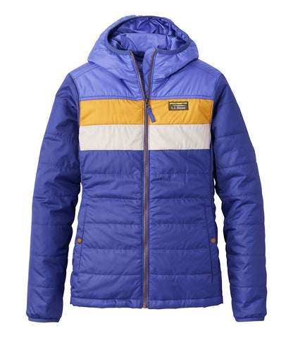 Women's Mountain Classic Puffer Hooded Jacket, Colorblock | L.L.Bean online