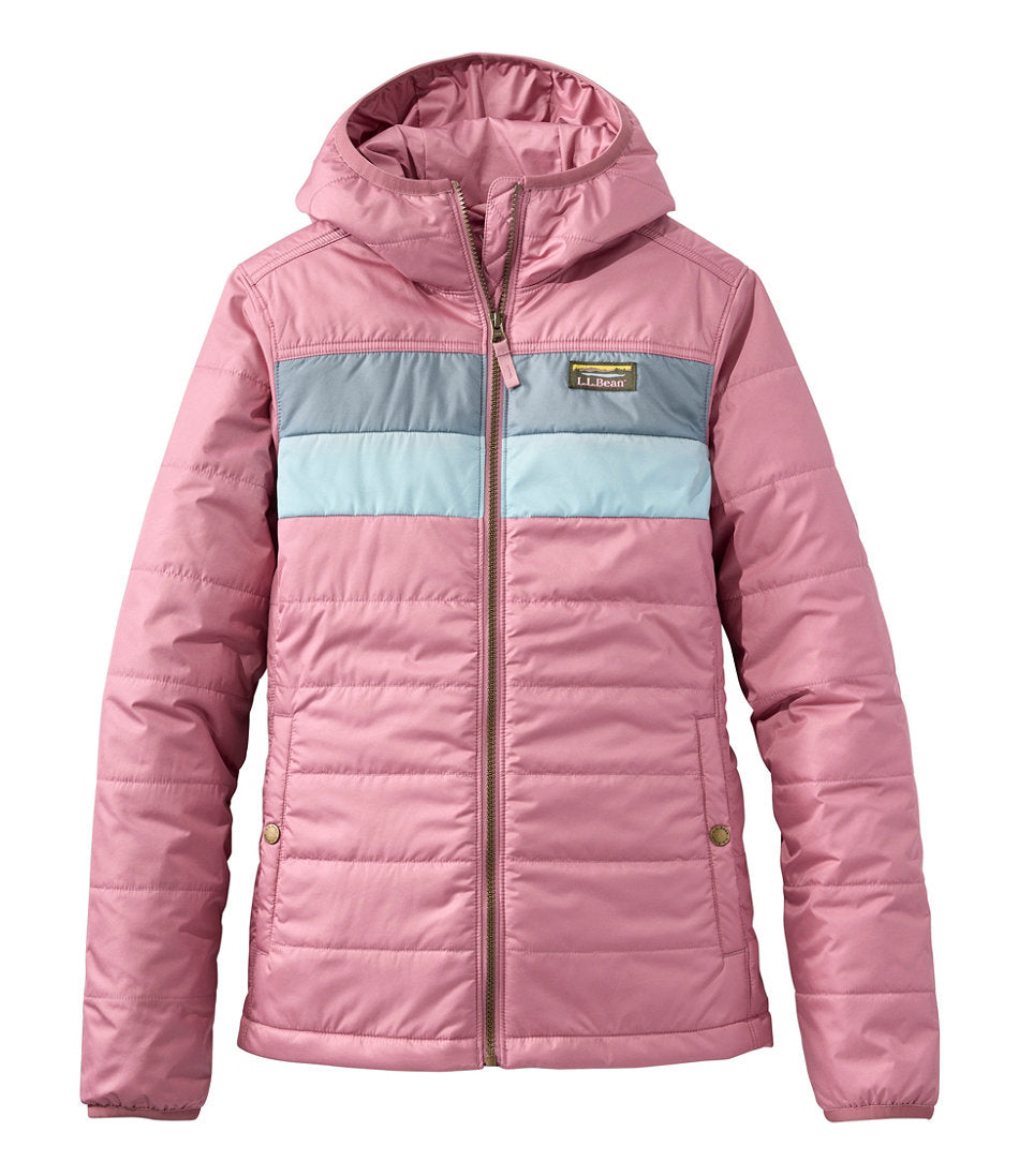 Women's Mountain Classic Puffer Hooded Jacket, Colorblock | L.L.Bean online
