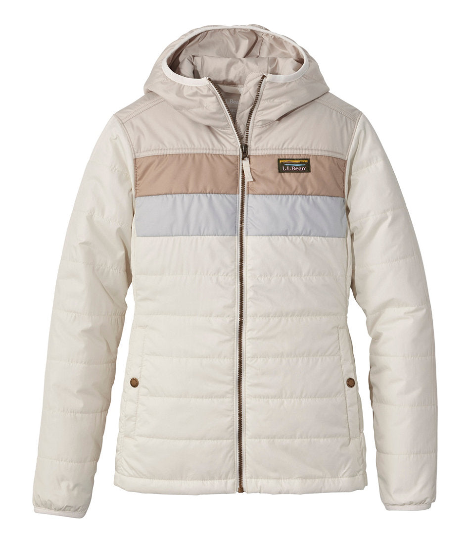 Women's Mountain Classic Puffer Hooded Jacket, Colorblock | L.L.Bean online