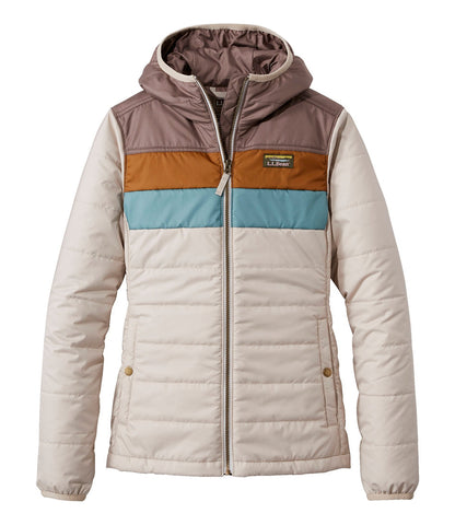 Women's Mountain Classic Puffer Hooded Jacket, Colorblock | L.L.Bean online