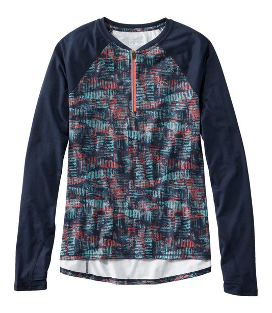 Women's Comfort Cycling Jersey, Long-Sleeve Print | L.L.Bean discount