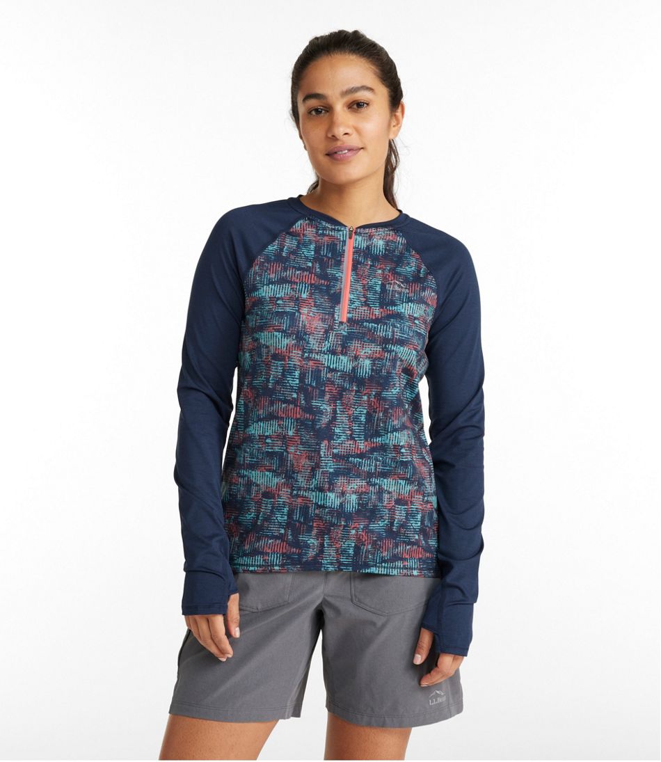 Women's Comfort Cycling Jersey, Long-Sleeve Print | L.L.Bean discount