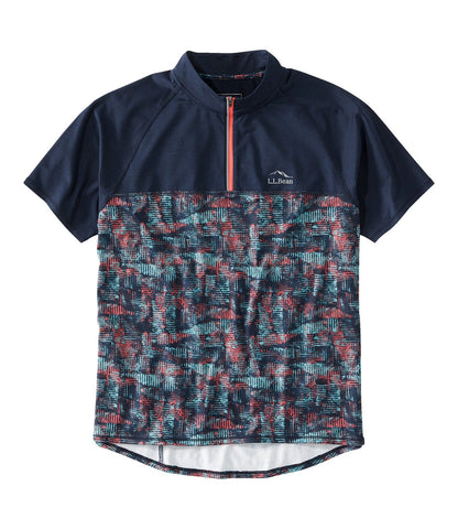 Men's Comfort Cycling Jersey, Short-Sleeve Print | L.L.Bean sale
