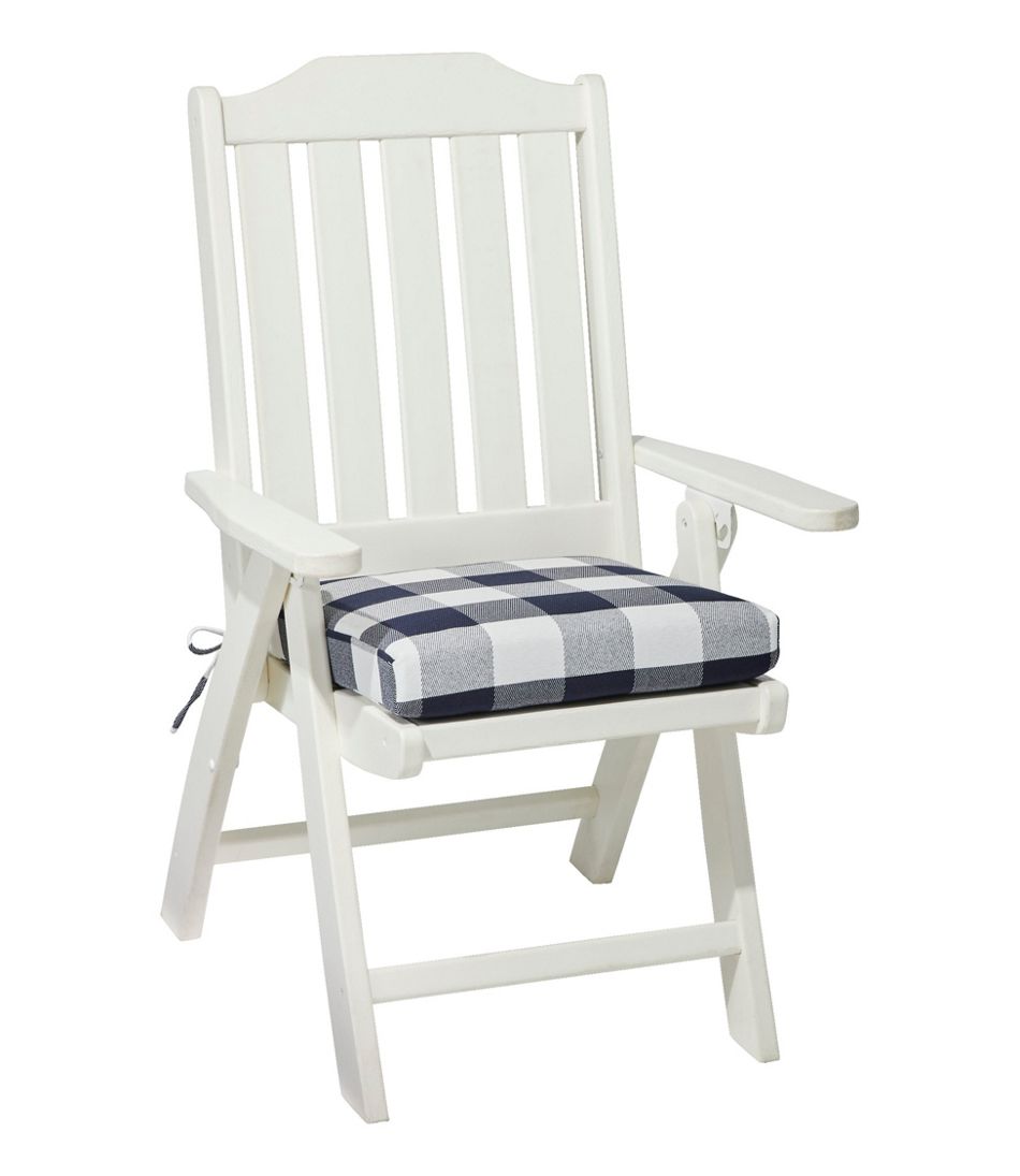 All-Weather Folding/Armless Chair Cushion, Buffalo Plaid | L.L.Bean online