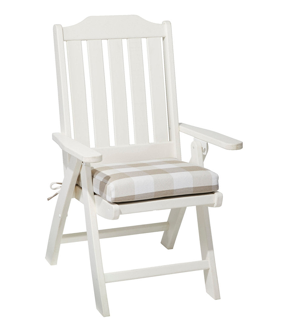 All-Weather Folding/Armless Chair Cushion, Buffalo Plaid | L.L.Bean online