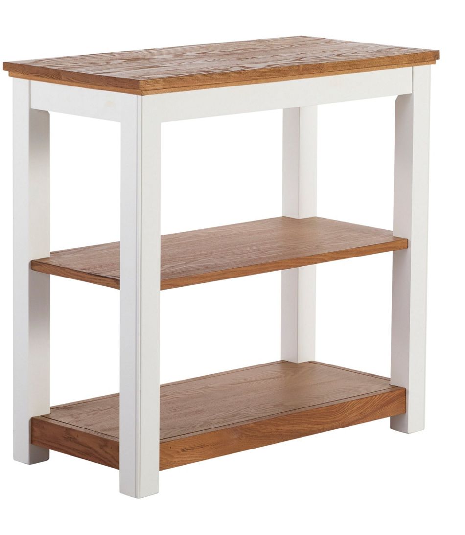 Painted Farmhouse Two-Shelf Console, Wood Top | L.L.Bean US