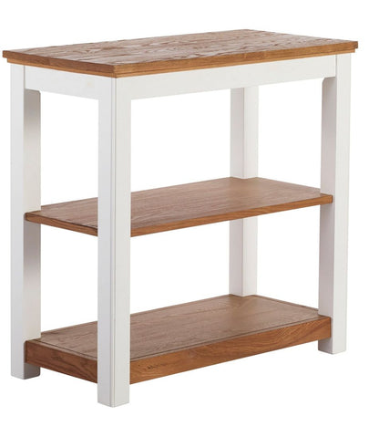 Painted Farmhouse Two-Shelf Console, Wood Top | L.L.Bean US