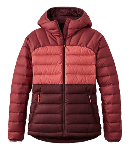 Women's Bean's Down Hooded Jacket, Colorblock | L.L.Bean US