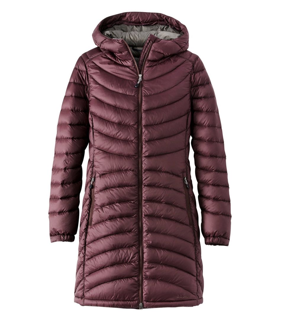 Women's Ultralight 850 Down Hooded Coat, Three-Quarter Length | L.L.Bean online