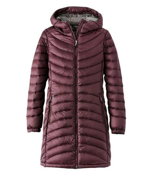 Women's Ultralight 850 Down Hooded Coat, Three-Quarter Length | L.L.Bean online