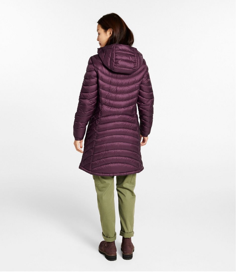 Women's Ultralight 850 Down Hooded Coat, Three-Quarter Length | L.L.Bean online