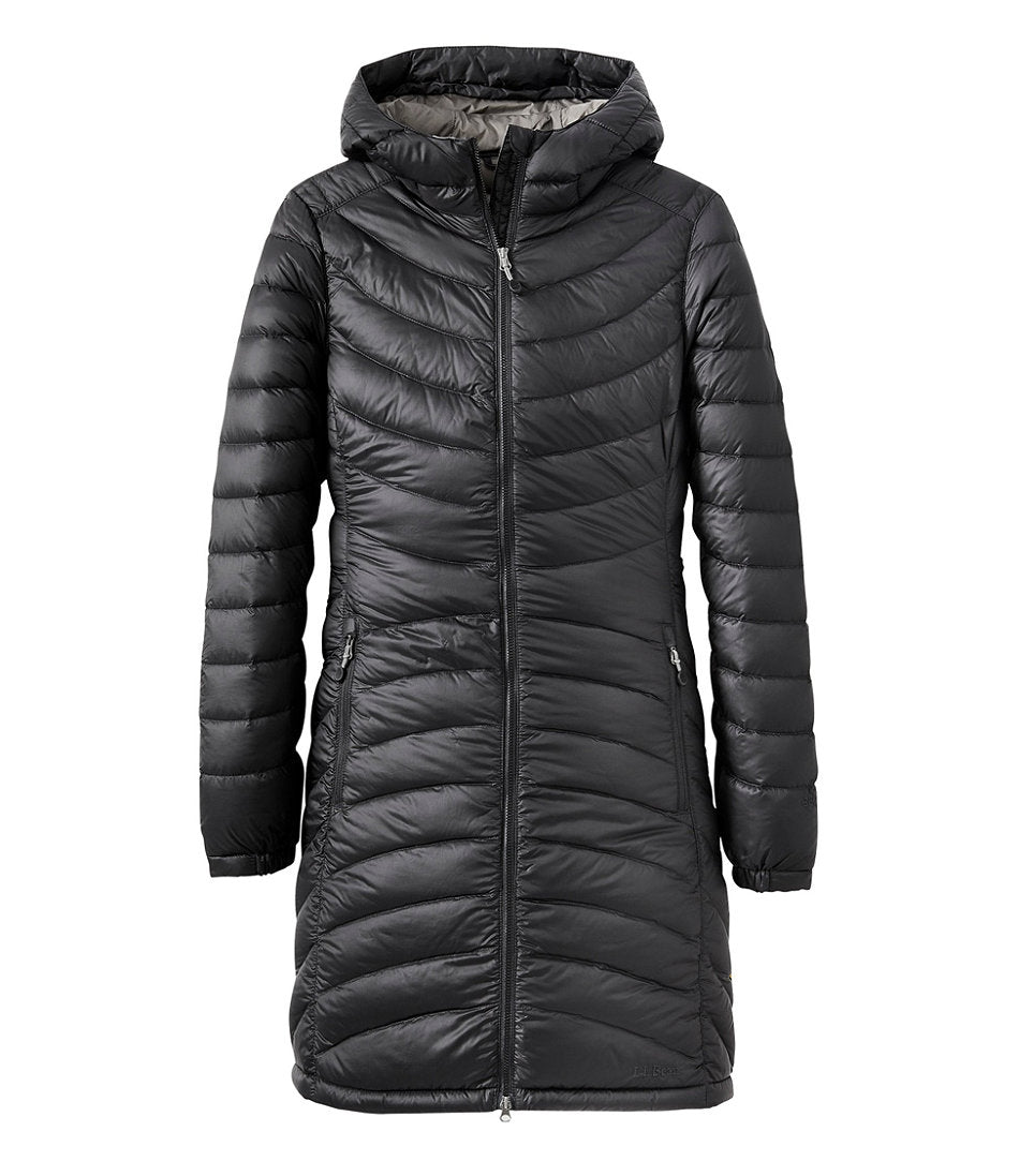 Women's Ultralight 850 Down Hooded Coat, Three-Quarter Length | L.L.Bean online