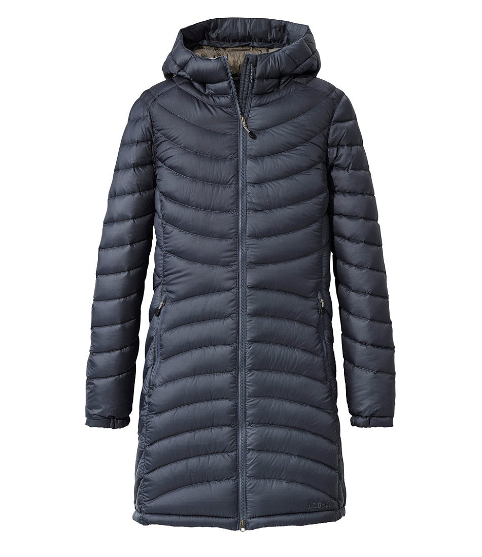 Women's Ultralight 850 Down Hooded Coat, Three-Quarter Length | L.L.Bean online